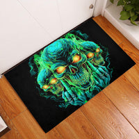 Flame Skull Rubber Doormat Fuck You You Fuckin Fuck - Wonder Print Shop