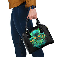 Flame Skull Shoulder Handbag Fuck You You Fuckin Fuck