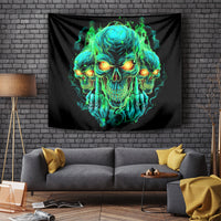 Flame Skull Tapestry Fuck You You Fuckin Fuck - Wonder Print Shop