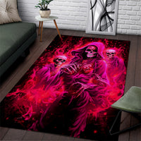 Flame Skull Area Rug I Have 3 Sides Quite Sweet Funny Crazy And The Side You Never See - Wonder Print Shop