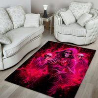 Flame Skull Area Rug I Have 3 Sides Quite Sweet Funny Crazy And The Side You Never See - Wonder Print Shop