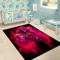 Flame Skull Area Rug I Have 3 Sides Quite Sweet Funny Crazy And The Side You Never See - Wonder Print Shop