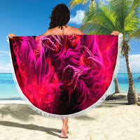 Flame Skull Beach Blanket I Have 3 Sides Quite Sweet Funny Crazy And The Side You Never See - Wonder Print Shop