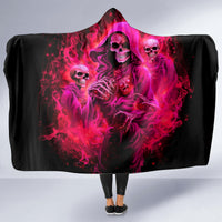 Flame Skull Hooded Blanket I Have 3 Sides Quite Sweet Funny Crazy And The Side You Never See