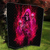 Flame Skull Quilt I Have 3 Sides Quite Sweet Funny Crazy And The Side You Never See - Wonder Print Shop