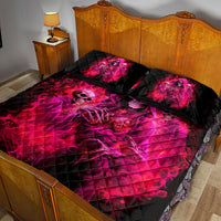Flame Skull Quilt Bed Set I Have 3 Sides Quite Sweet Funny Crazy And The Side You Never See - Wonder Print Shop