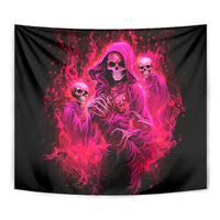 Flame Skull Tapestry I Have 3 Sides Quite Sweet Funny Crazy And The Side You Never See - Wonder Print Shop