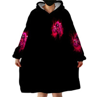 Flame Skull Wearable Blanket Hoodie I Have 3 Sides Quite Sweet Funny Crazy And The Side You Never See - Wonder Print Shop