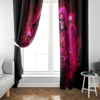 Flame Skull Window Curtain I Have 3 Sides Quite Sweet Funny Crazy And The Side You Never See - Wonder Print Shop