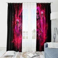 Flame Skull Window Curtain I Have 3 Sides Quite Sweet Funny Crazy And The Side You Never See - Wonder Print Shop