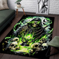 Reaper Skull Area Rug I Think I Was Designed To Be Alone - Wonder Print Shop