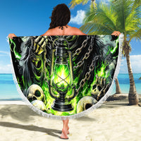 Reaper Skull Beach Blanket I Think I Was Designed To Be Alone - Wonder Print Shop