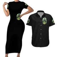 Reaper Skull Couples Matching Short Sleeve Bodycon Dress and Hawaiian Shirt I Think I Was Designed To Be Alone - Wonder Print Shop