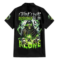 Reaper Skull Family Matching Mermaid Dress and Hawaiian Shirt I Think I Was Designed To Be Alone - Wonder Print Shop