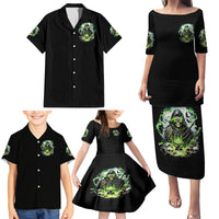 Reaper Skull Family Matching Puletasi and Hawaiian Shirt I Think I Was Designed To Be Alone - Wonder Print Shop