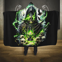Reaper Skull Hooded Blanket I Think I Was Designed To Be Alone