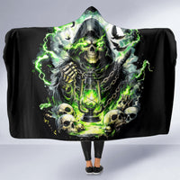 Reaper Skull Hooded Blanket I Think I Was Designed To Be Alone