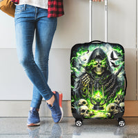 Reaper Skull Luggage Cover I Think I Was Designed To Be Alone - Wonder Print Shop
