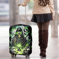 Reaper Skull Luggage Cover I Think I Was Designed To Be Alone - Wonder Print Shop