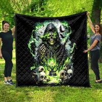 Reaper Skull Quilt I Think I Was Designed To Be Alone - Wonder Print Shop