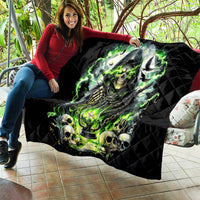 Reaper Skull Quilt I Think I Was Designed To Be Alone - Wonder Print Shop
