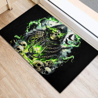 Reaper Skull Rubber Doormat I Think I Was Designed To Be Alone - Wonder Print Shop
