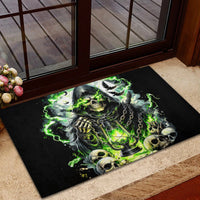 Reaper Skull Rubber Doormat I Think I Was Designed To Be Alone - Wonder Print Shop