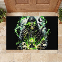 Reaper Skull Rubber Doormat I Think I Was Designed To Be Alone - Wonder Print Shop