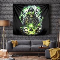 Reaper Skull Tapestry I Think I Was Designed To Be Alone - Wonder Print Shop