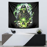 Reaper Skull Tapestry I Think I Was Designed To Be Alone - Wonder Print Shop