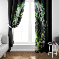 Reaper Skull Window Curtain I Think I Was Designed To Be Alone - Wonder Print Shop