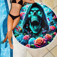 Rose Skull Beach Blanket She Whispered Back Iam The Storm - Wonder Print Shop