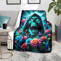 Rose Skull Blanket She Whispered Back Iam The Storm
