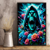 Rose Skull Canvas Wall Art She Whispered Back Iam The Storm - Wonder Print Shop