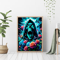 Rose Skull Canvas Wall Art She Whispered Back Iam The Storm - Wonder Print Shop