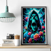 Rose Skull Canvas Wall Art She Whispered Back Iam The Storm - Wonder Print Shop