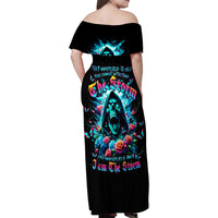 Rose Skull Family Matching Off Shoulder Maxi Dress and Hawaiian Shirt She Whispered Back Iam The Storm - Wonder Print Shop
