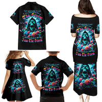 Rose Skull Family Matching Puletasi and Hawaiian Shirt She Whispered Back Iam The Storm - Wonder Print Shop