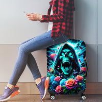 Rose Skull Luggage Cover She Whispered Back Iam The Storm - Wonder Print Shop