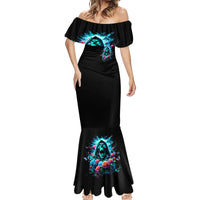 Rose Skull Mermaid Dress She Whispered Back Iam The Storm - Wonder Print Shop