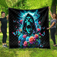 Rose Skull Quilt She Whispered Back Iam The Storm - Wonder Print Shop