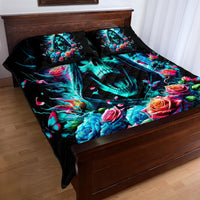 Rose Skull Quilt Bed Set She Whispered Back Iam The Storm - Wonder Print Shop