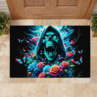Rose Skull Rubber Doormat She Whispered Back Iam The Storm - Wonder Print Shop