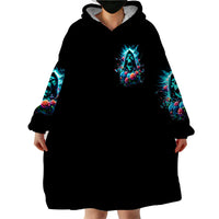 Rose Skull Wearable Blanket Hoodie She Whispered Back Iam The Storm - Wonder Print Shop