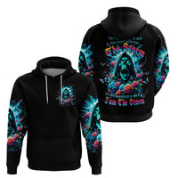 Rose Skull Zip Hoodie She Whispered Back Iam The Storm - Wonder Print Shop