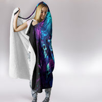 Rose Skull Hooded Blanket I'm Never Alone My Demon Are With Me 24/7