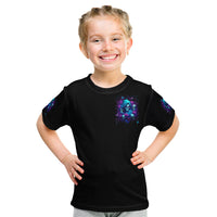 Rose Skull Kid T Shirt I'm Never Alone My Demon Are With Me 24/7 - Wonder Print Shop