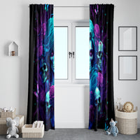 Rose Skull Window Curtain I'm Never Alone My Demon Are With Me 24/7 - Wonder Print Shop