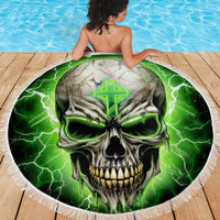 Thunder Skull Beach Blanket I'm Not Anti-Social I Must Not User Friendly - Wonder Print Shop
