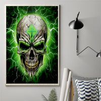 Thunder Skull Canvas Wall Art I'm Not Anti-Social I Must Not User Friendly - Wonder Print Shop